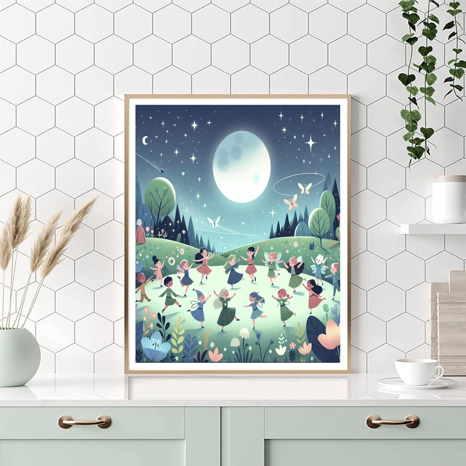 Moonlit Fairy Gala Paint By Numbers Art