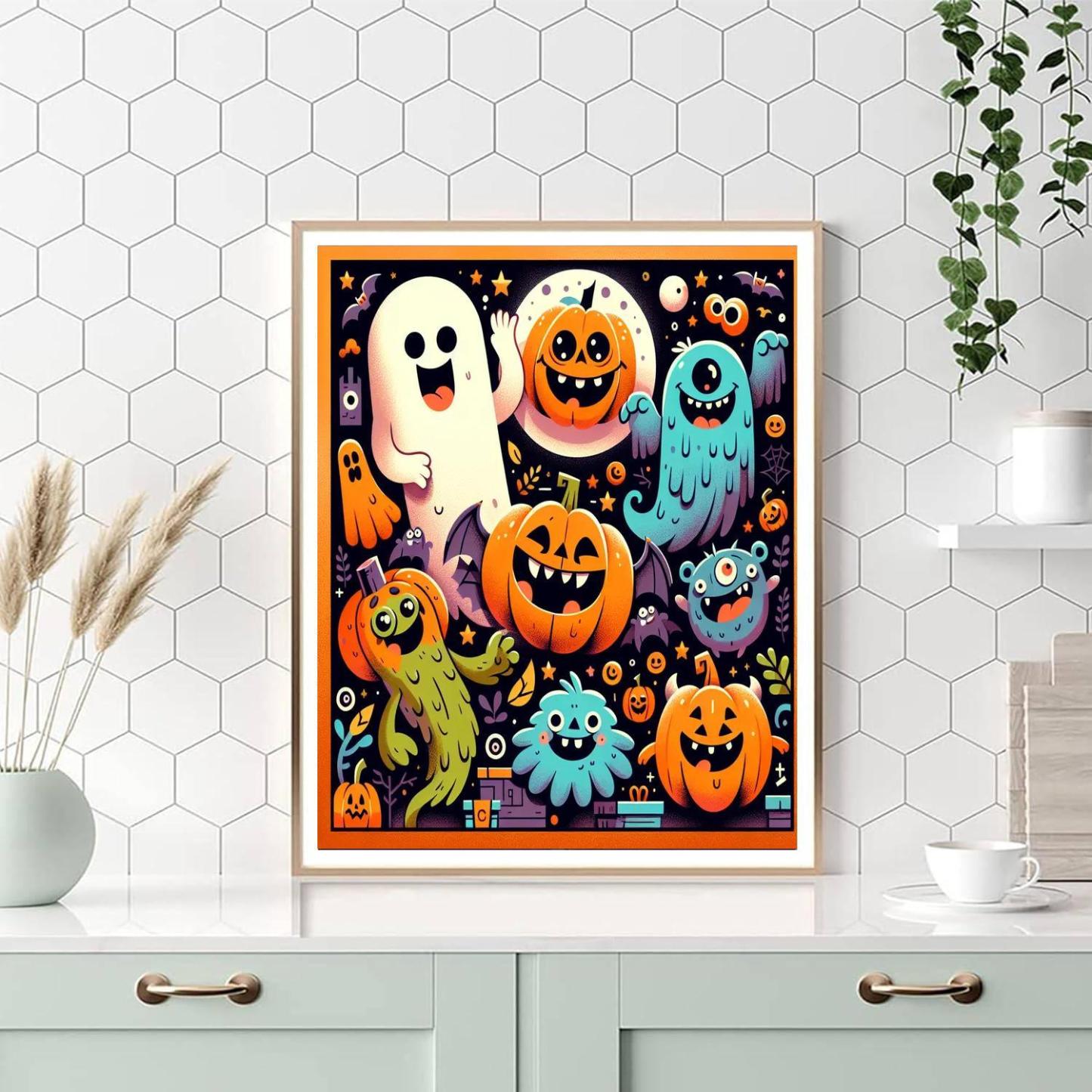 Silly Halloween Fun Number Painting