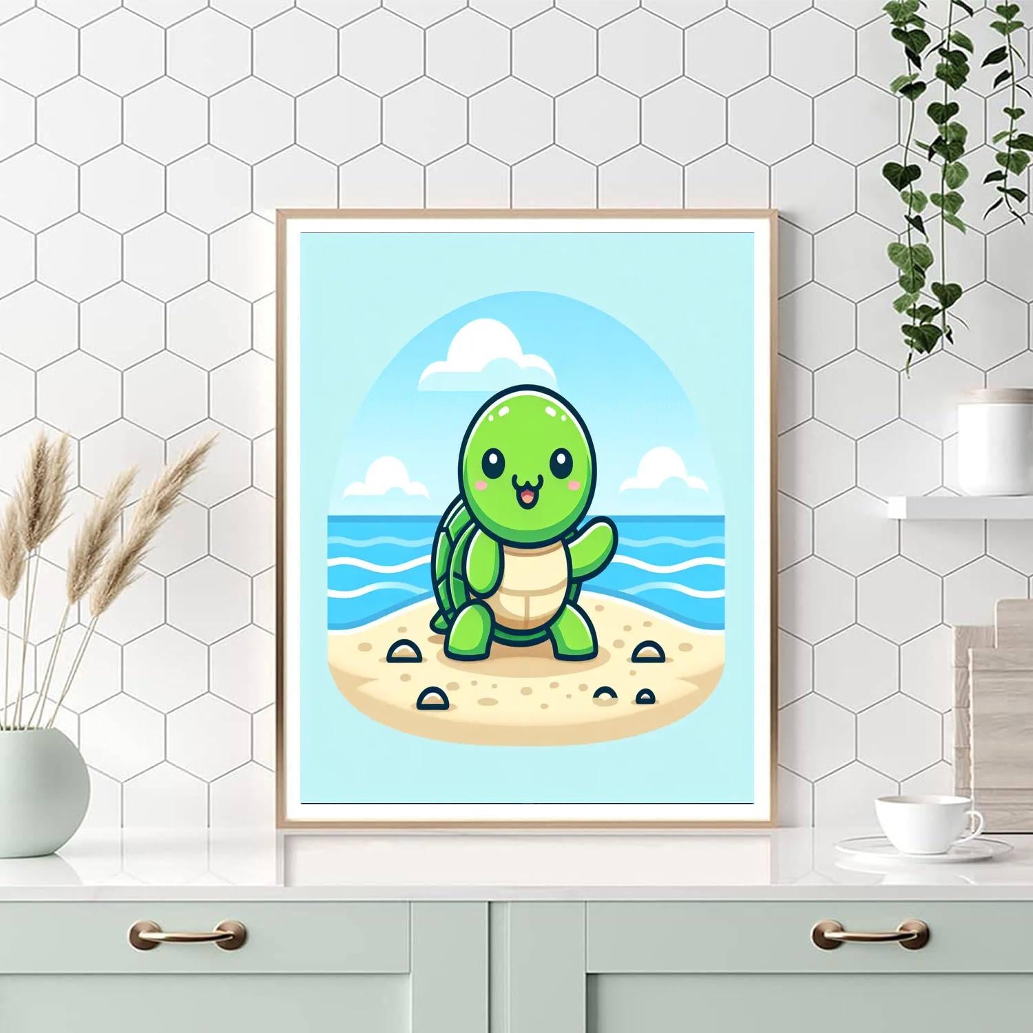 Curious Turtle Paint By Number