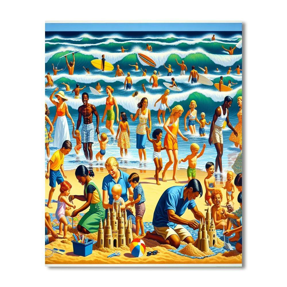 Dynamic Summer Adventure Painting By Numbers Kit