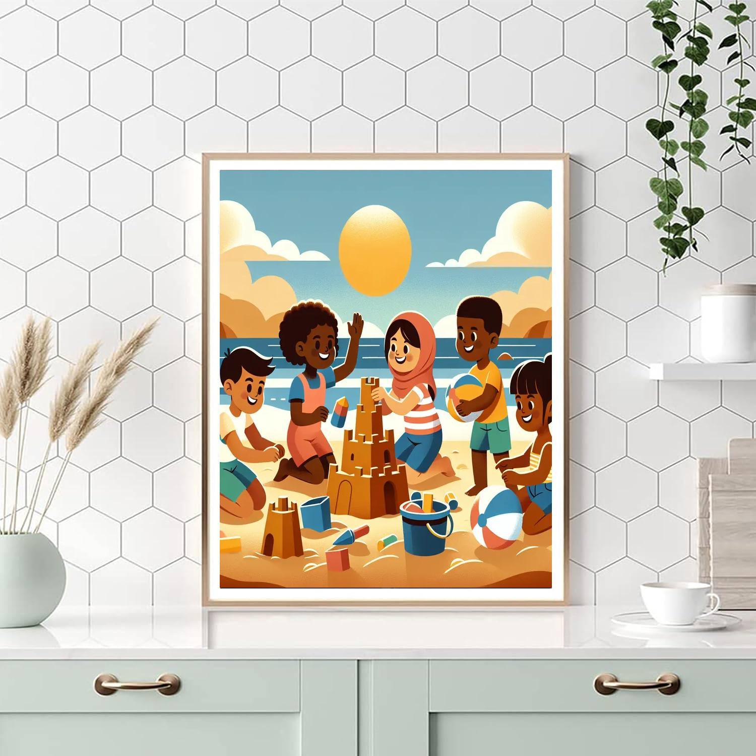 Seaside Holiday Fun Painting By Numbers Kit