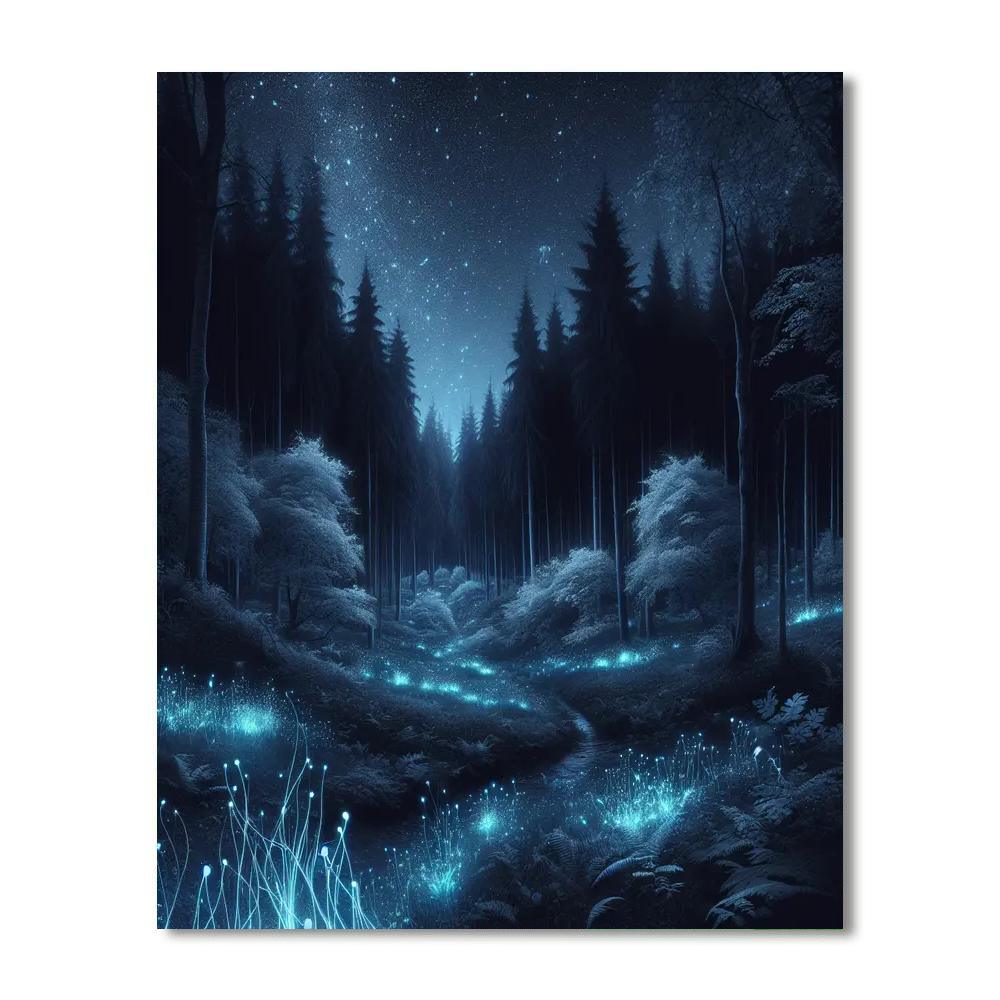 Fantasy Forest Nightscape Paint By Numbers Art