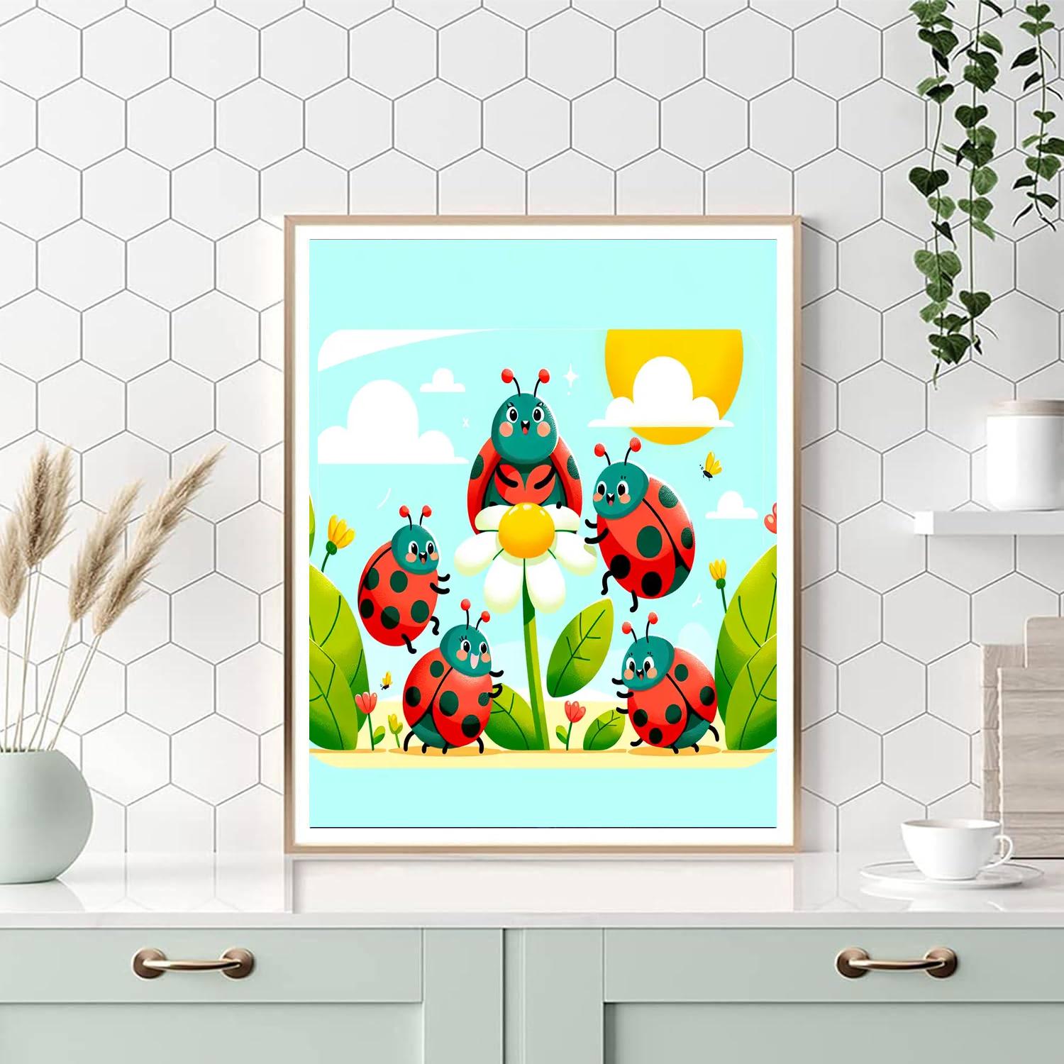 Giggling Ladybugs Numbered Painting Kits