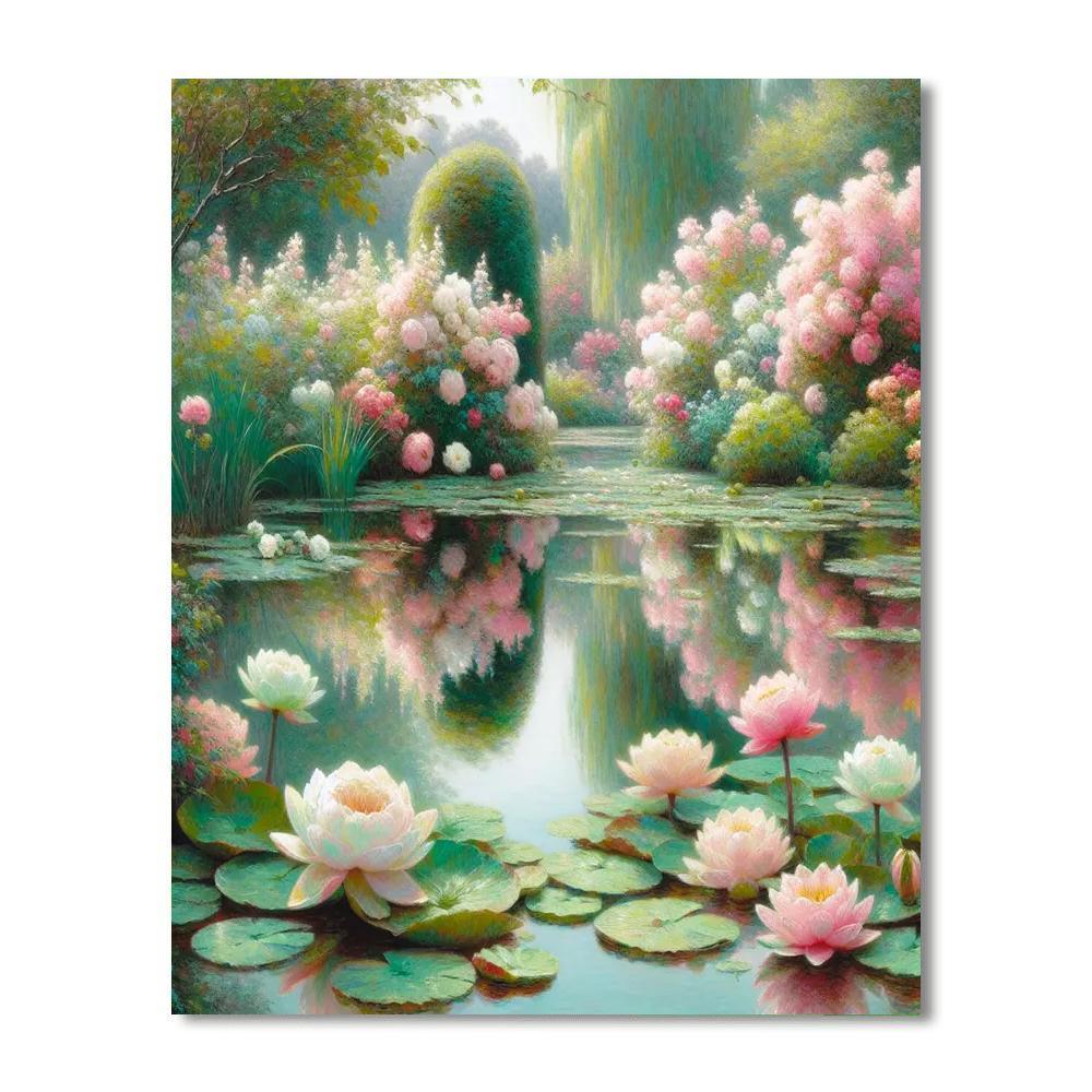 Monet's Garden Reflection Painting By Numbers Kit