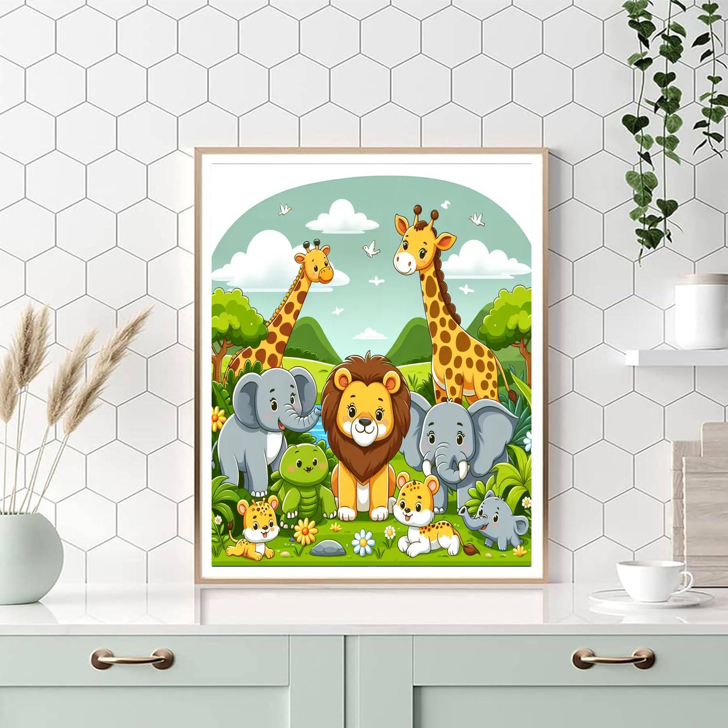 Wild Animal Wonders Number Painting