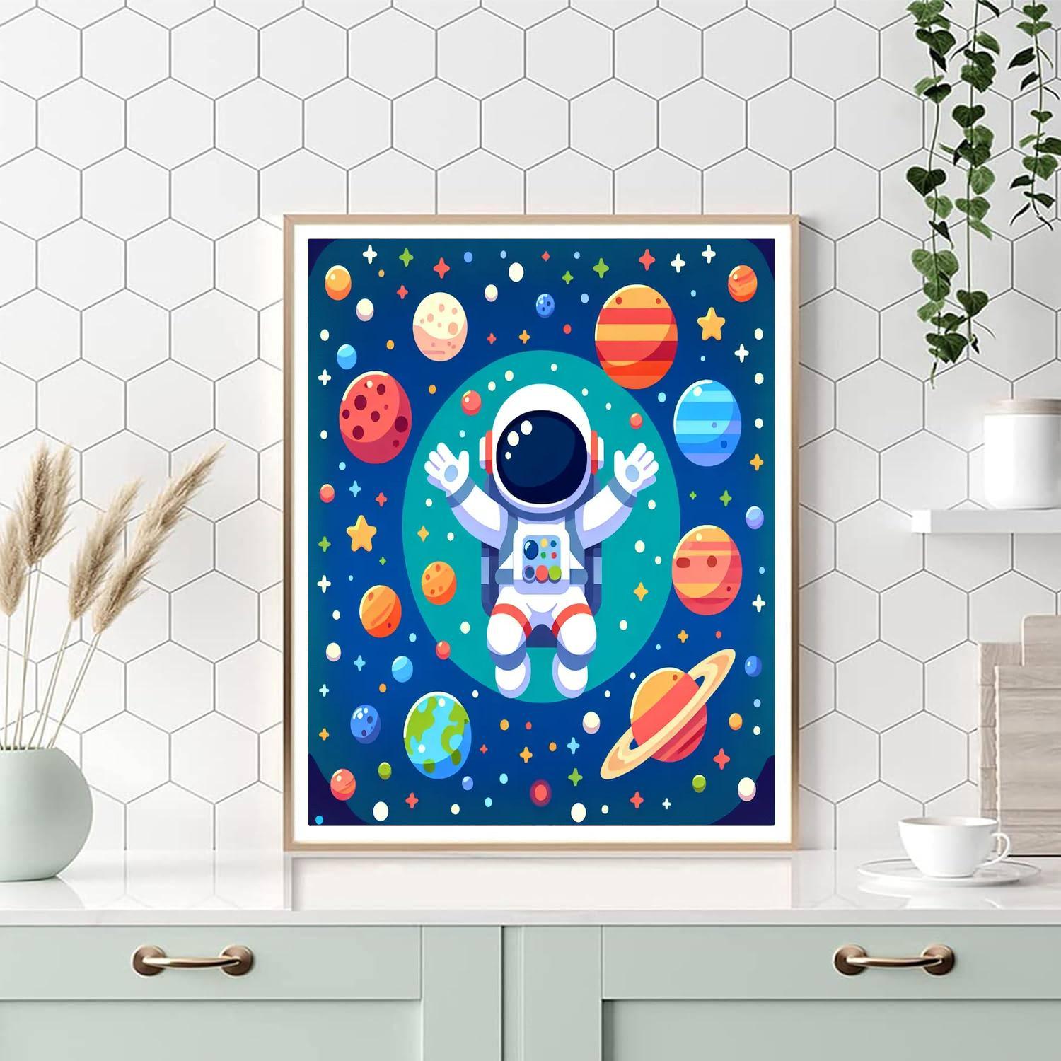 Astronaut's Galactic Journey Paint By Number