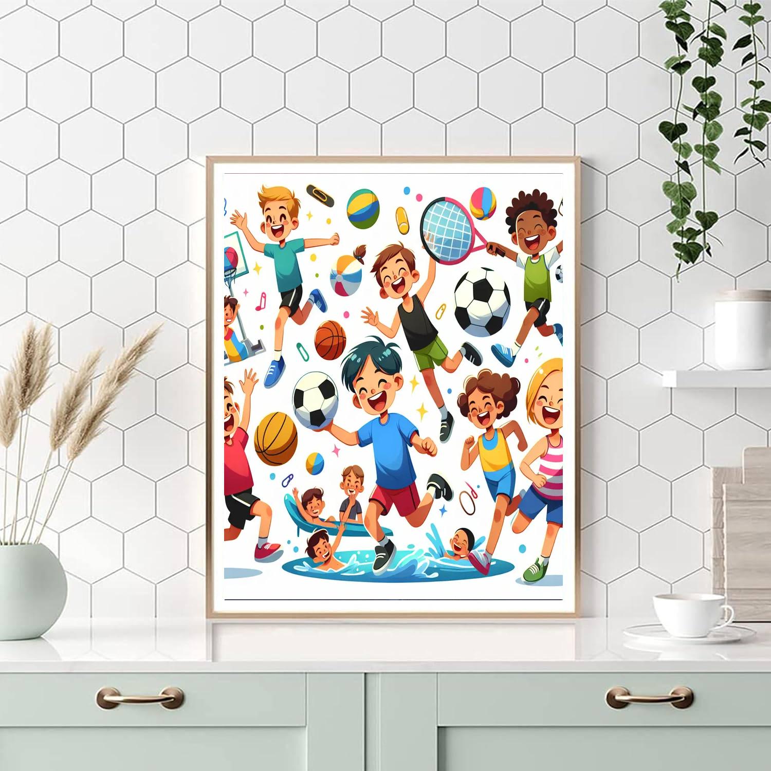 Sports Spectacle Number Painting