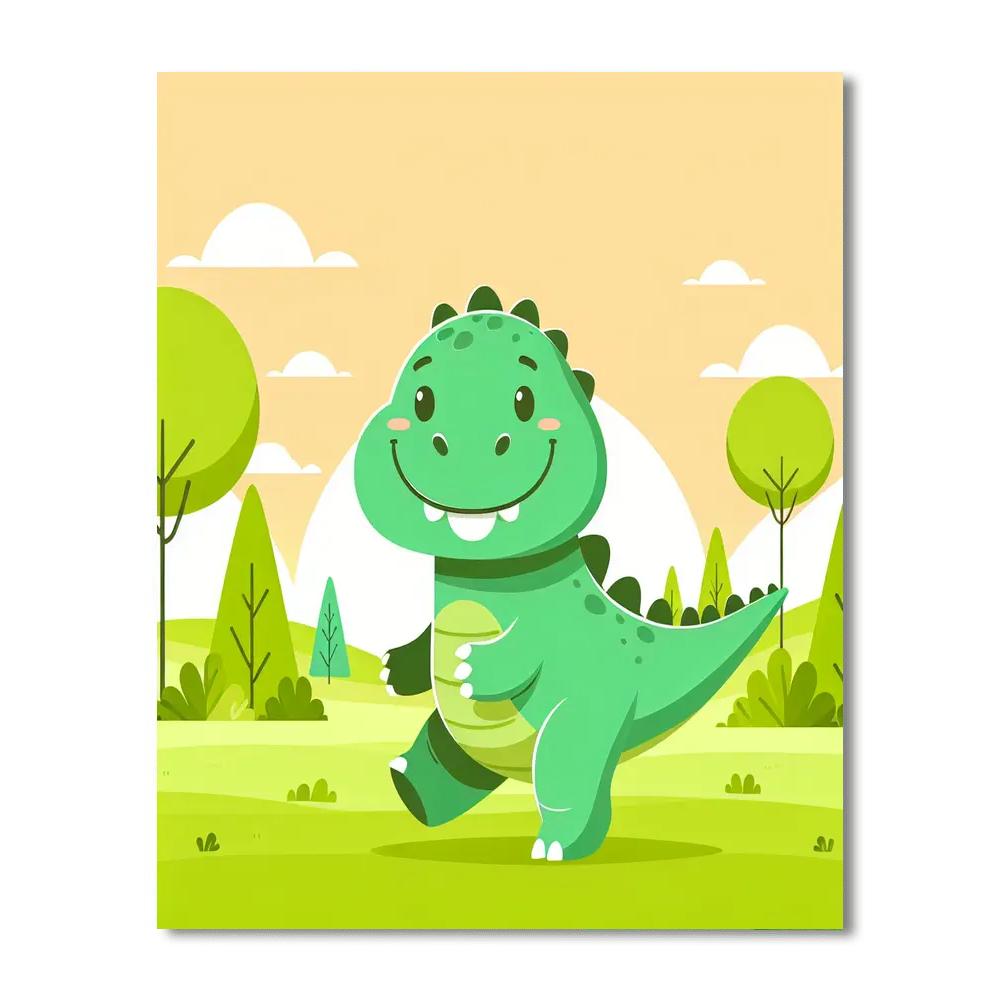 Gentle Dinosaur Paint By Color