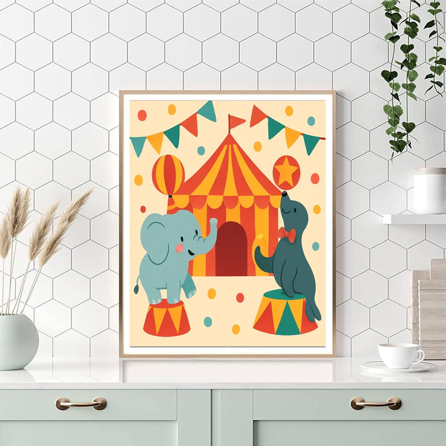 Charming Circus Pets Paint By Color