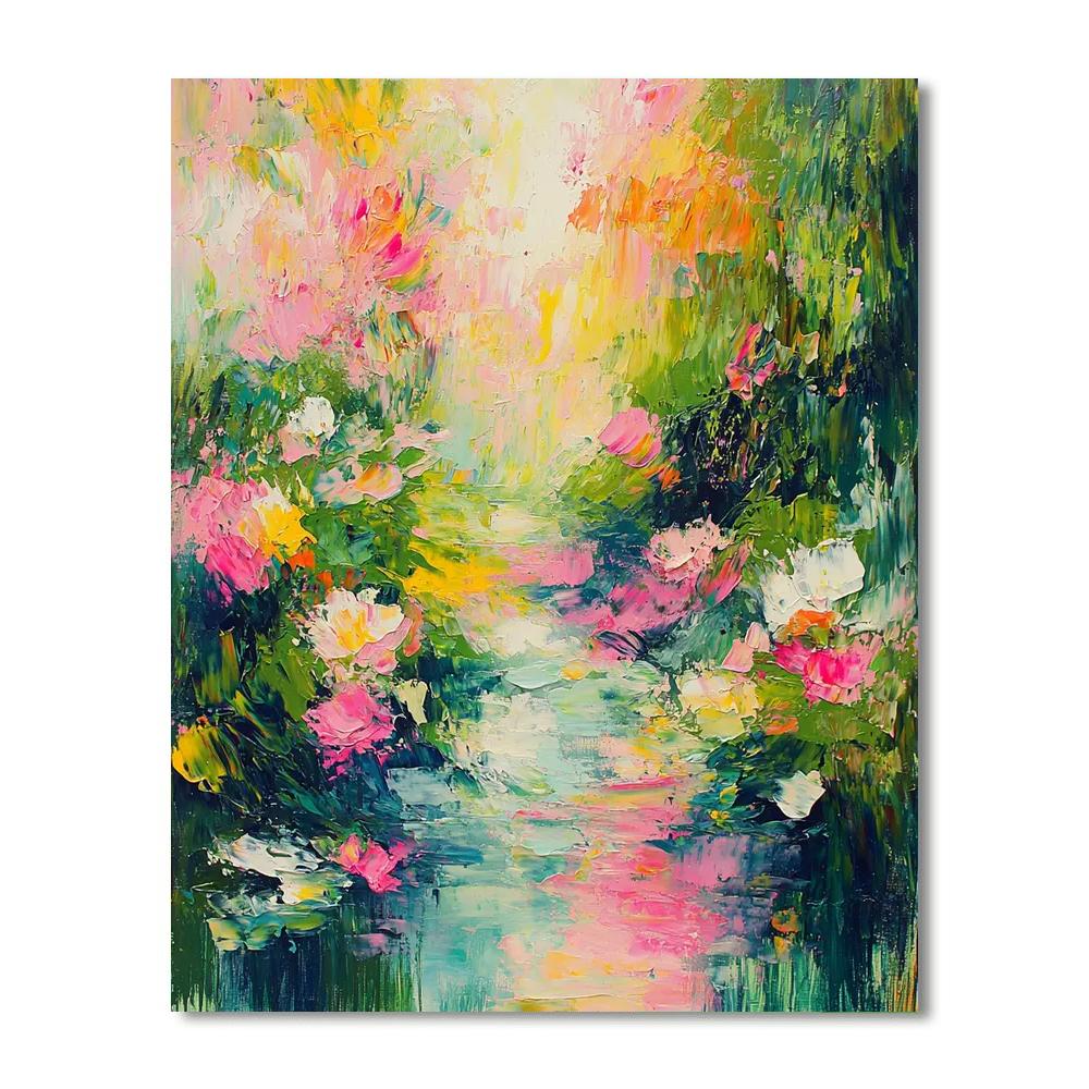 Monet Inspired Abstract Garden Symphony  Paint By Number