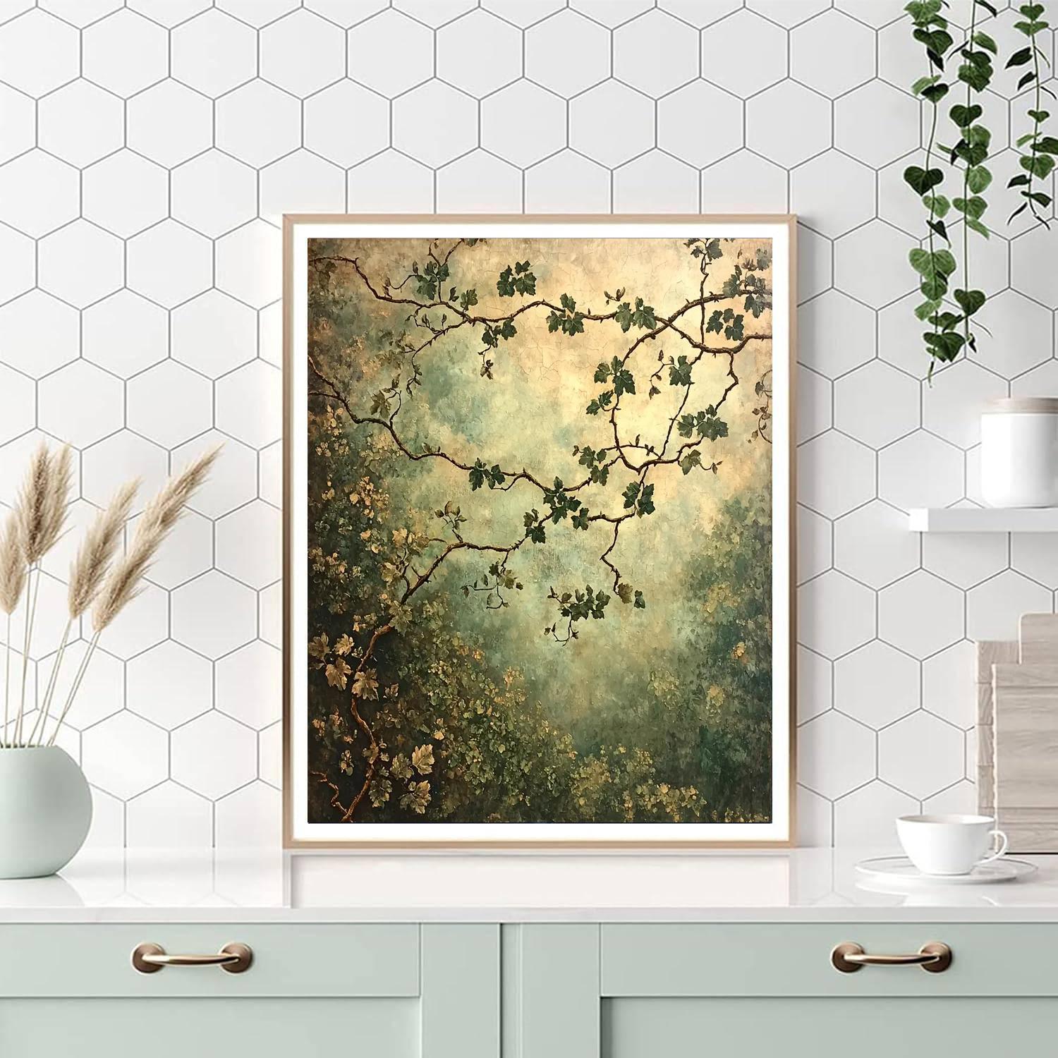 Leonardo Da Vinci Inspired Whispering Vines  Paint By Number