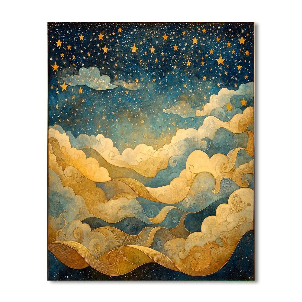 Alphonse Mucha Inspired Enchantment Of Celestial Dreams  DIY Paint By Numbers