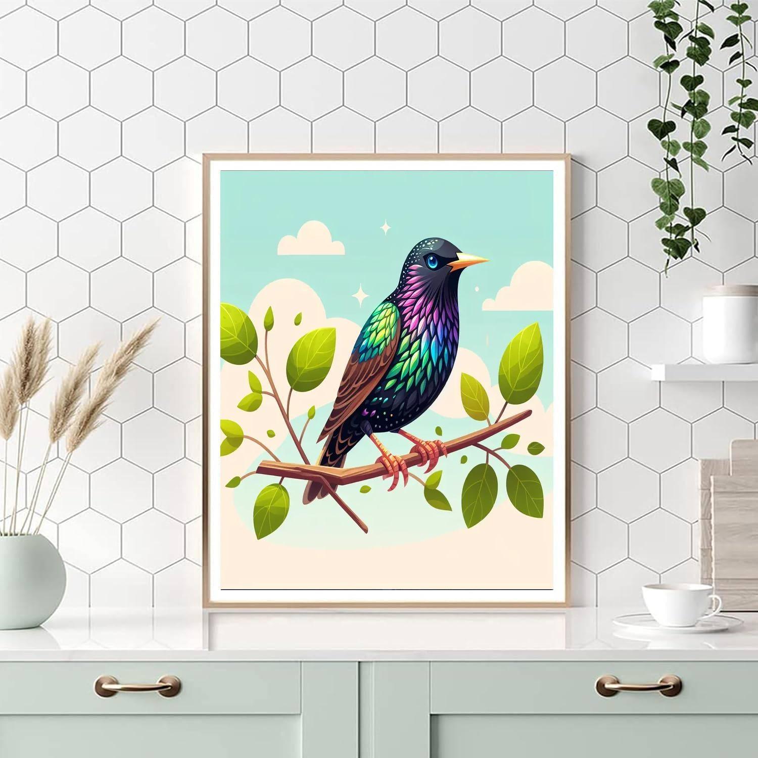 Sparkling Starling Numbered Painting Kits