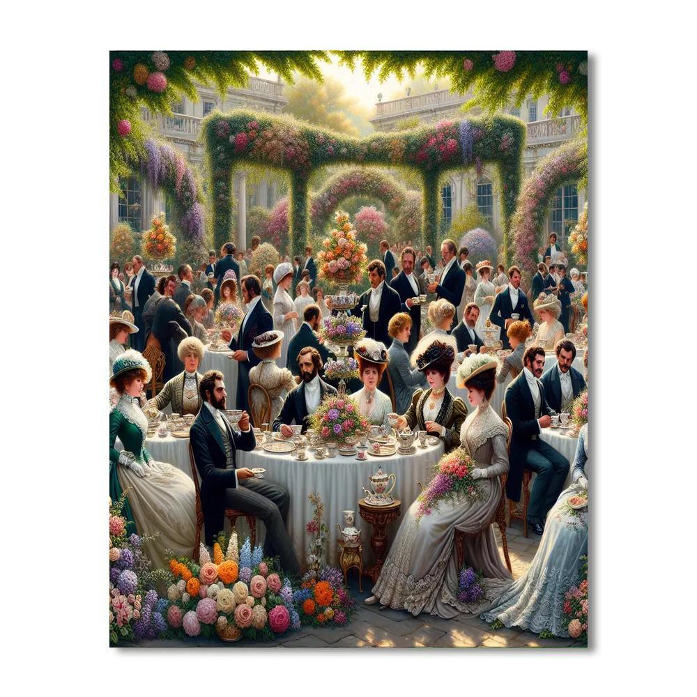 Victorian Garden Tea Painting Number Kit