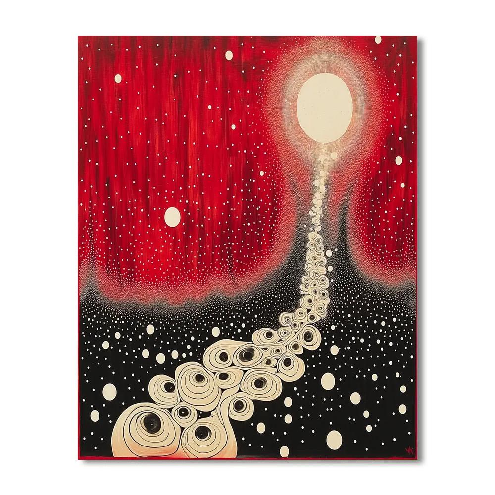 Yayoi Kusama Inspired Celestial Repetition  DIY Paint By Numbers