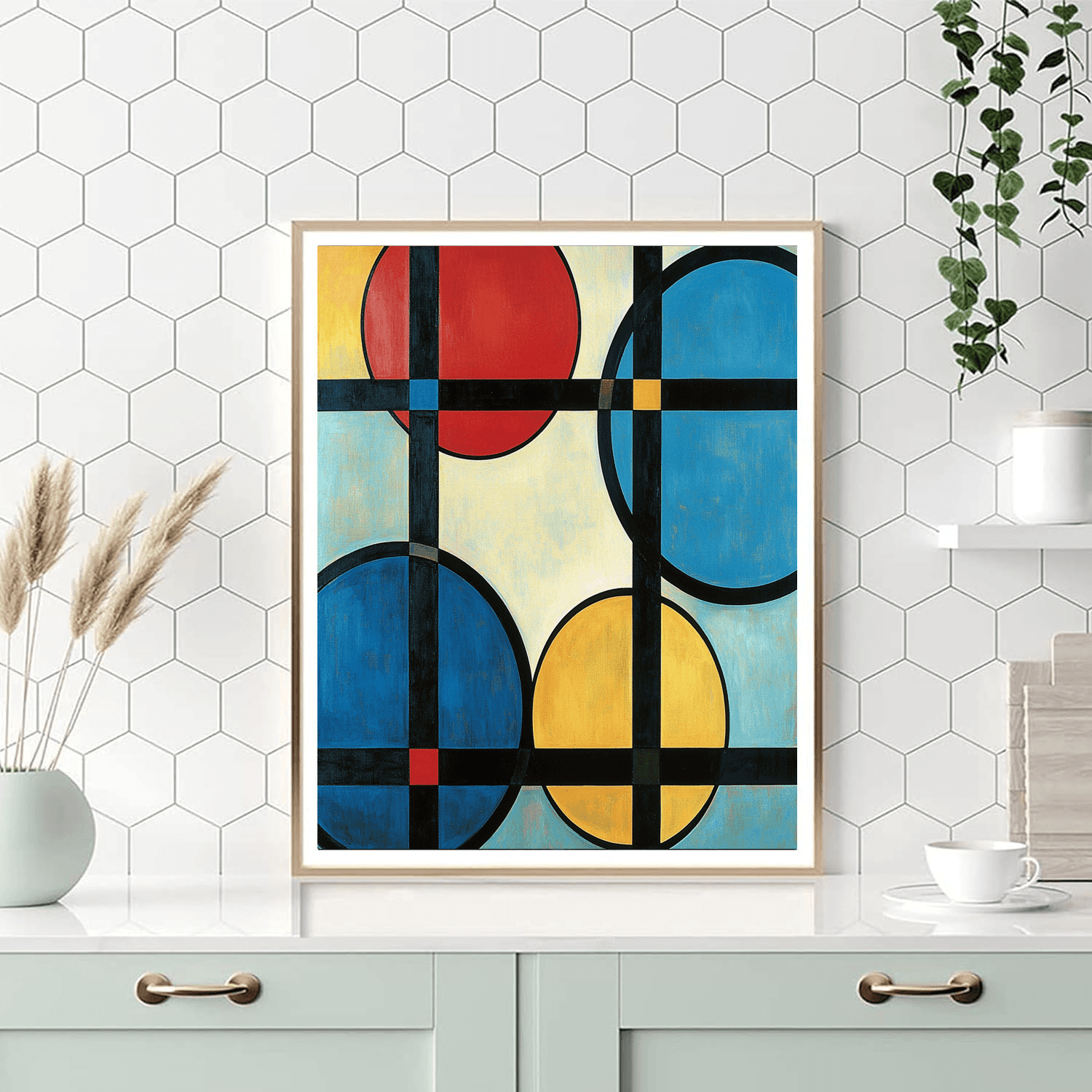 Piet Mondrian Inspired Modern Geometry  Paint By Numbers Art