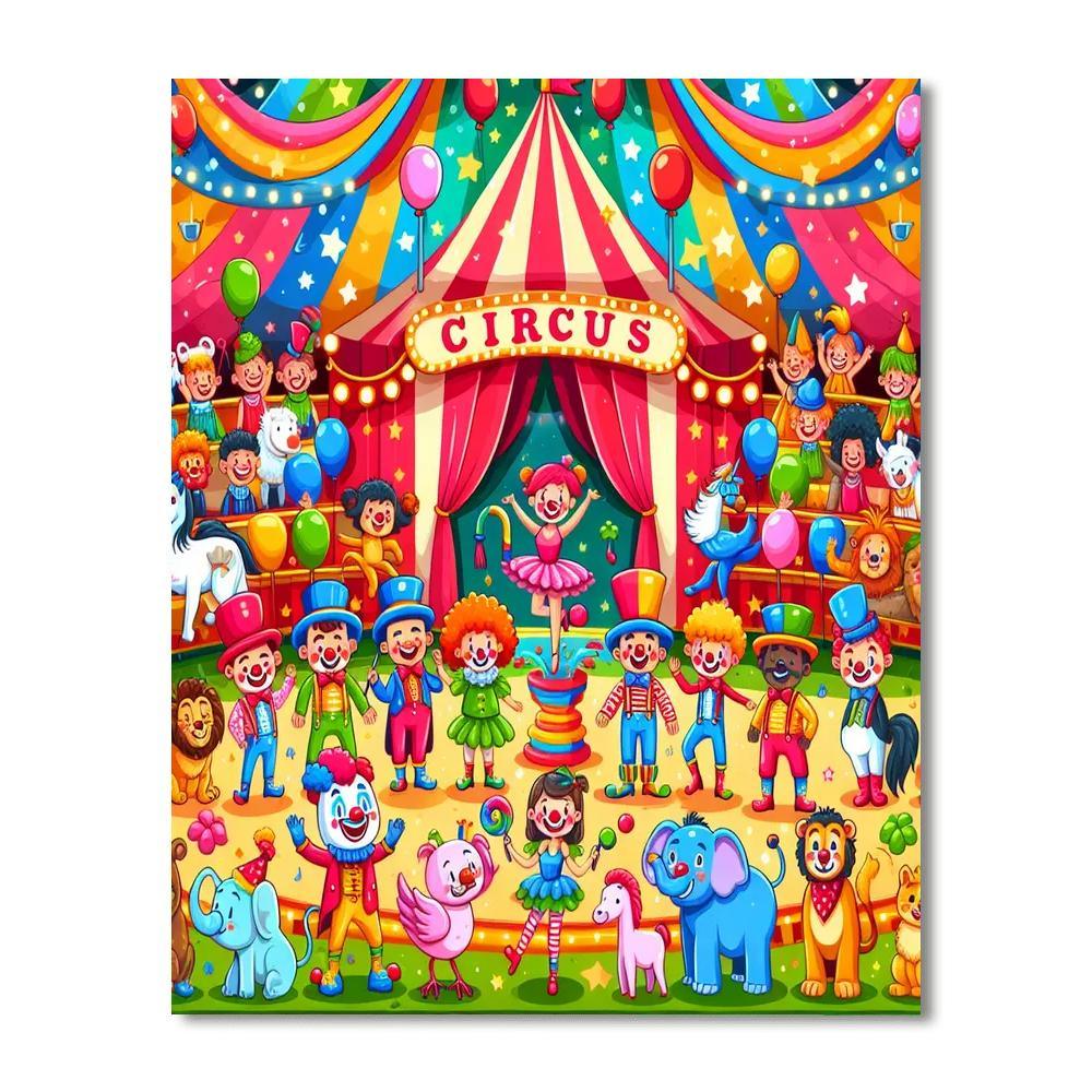 Charming Circus Celebration Paint By Number