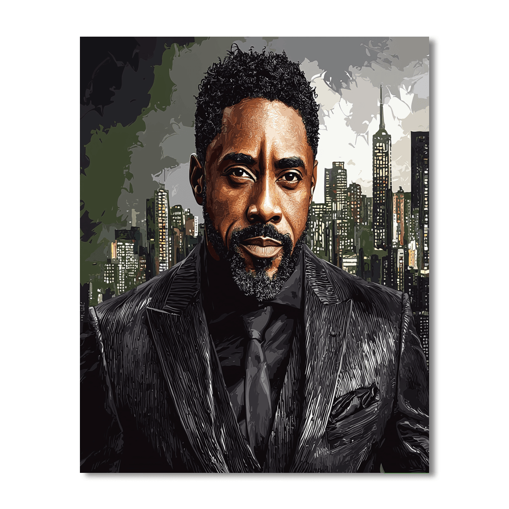 Idris Elba: Towering Talent In Action And Drama Painting Number Kit