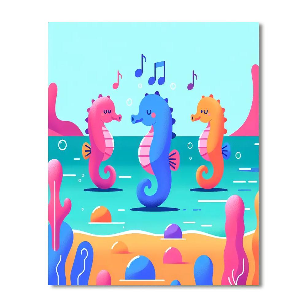 Seahorse’s Secret Symphony Paint By Numbers