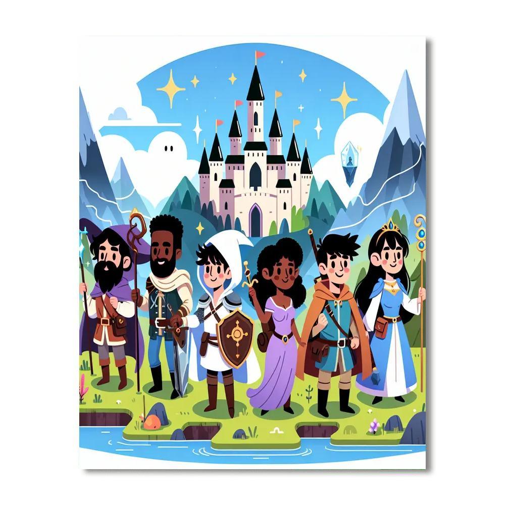 Fairytale Journey To The Castle Paint By Numbers Art