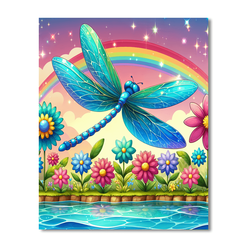 Delightful Dragonfly Number Painting