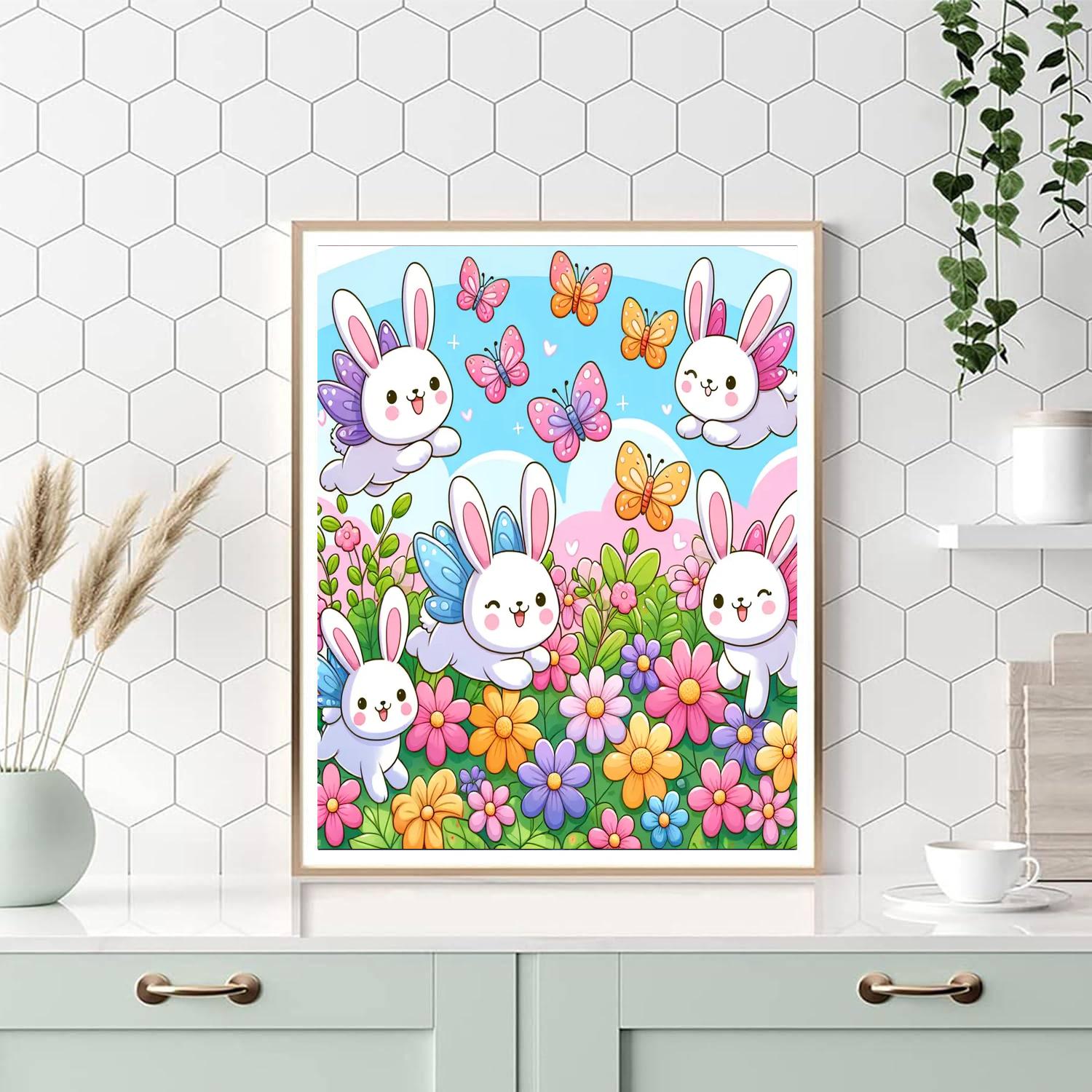 Cheerful Garden Frolic Number Painting
