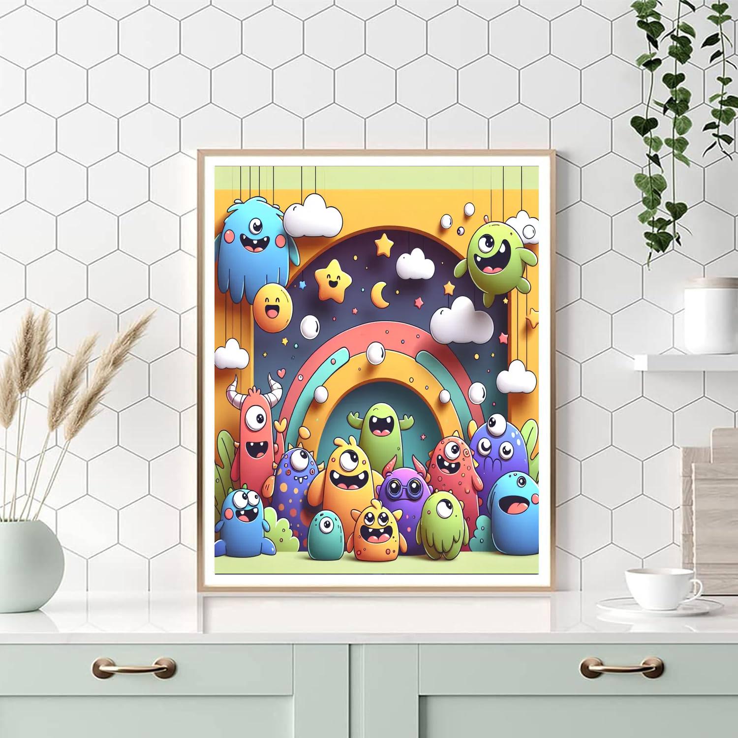 Cool Monsters Number Painting