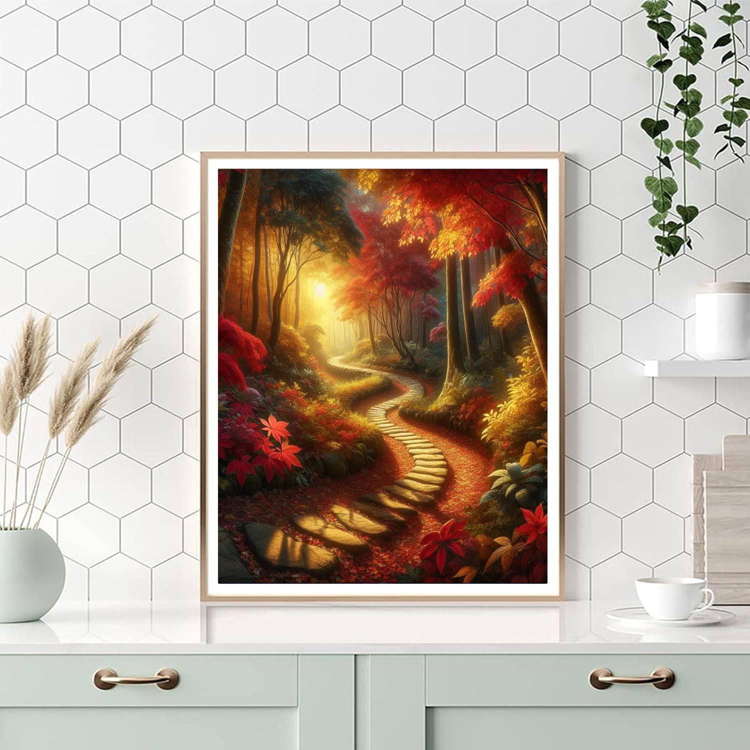 Enchanted Autumn Path Paint By Numbers Kits