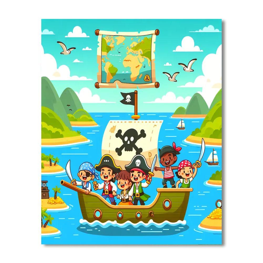 Adventure Pirates Quest Painting By Numbers Kit