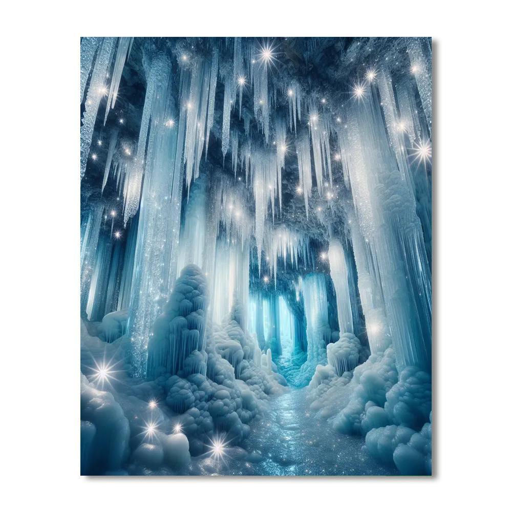 Mystic Ice Cavern DIY Paint By Numbers