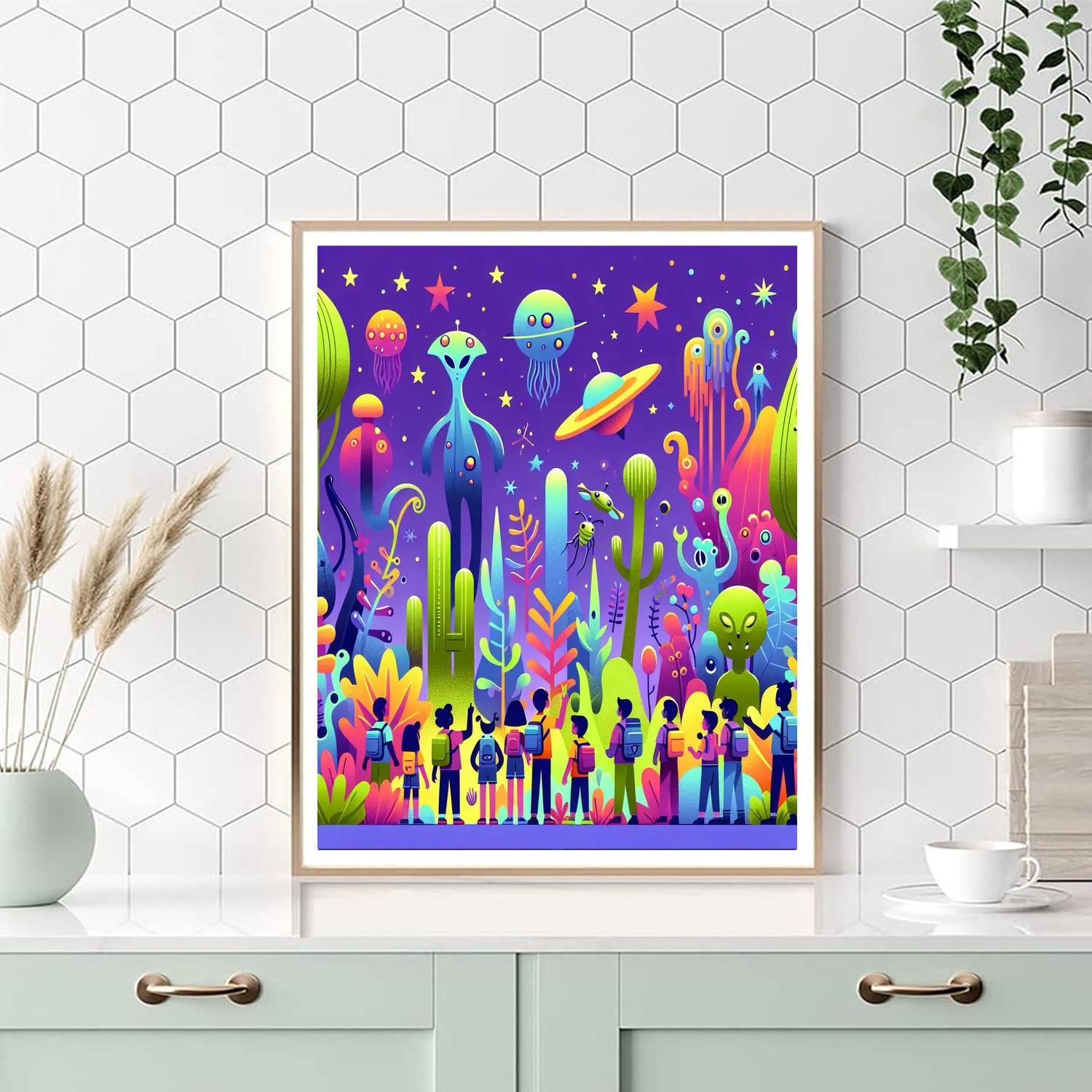 Alien Jungle Expedition Paint By Number