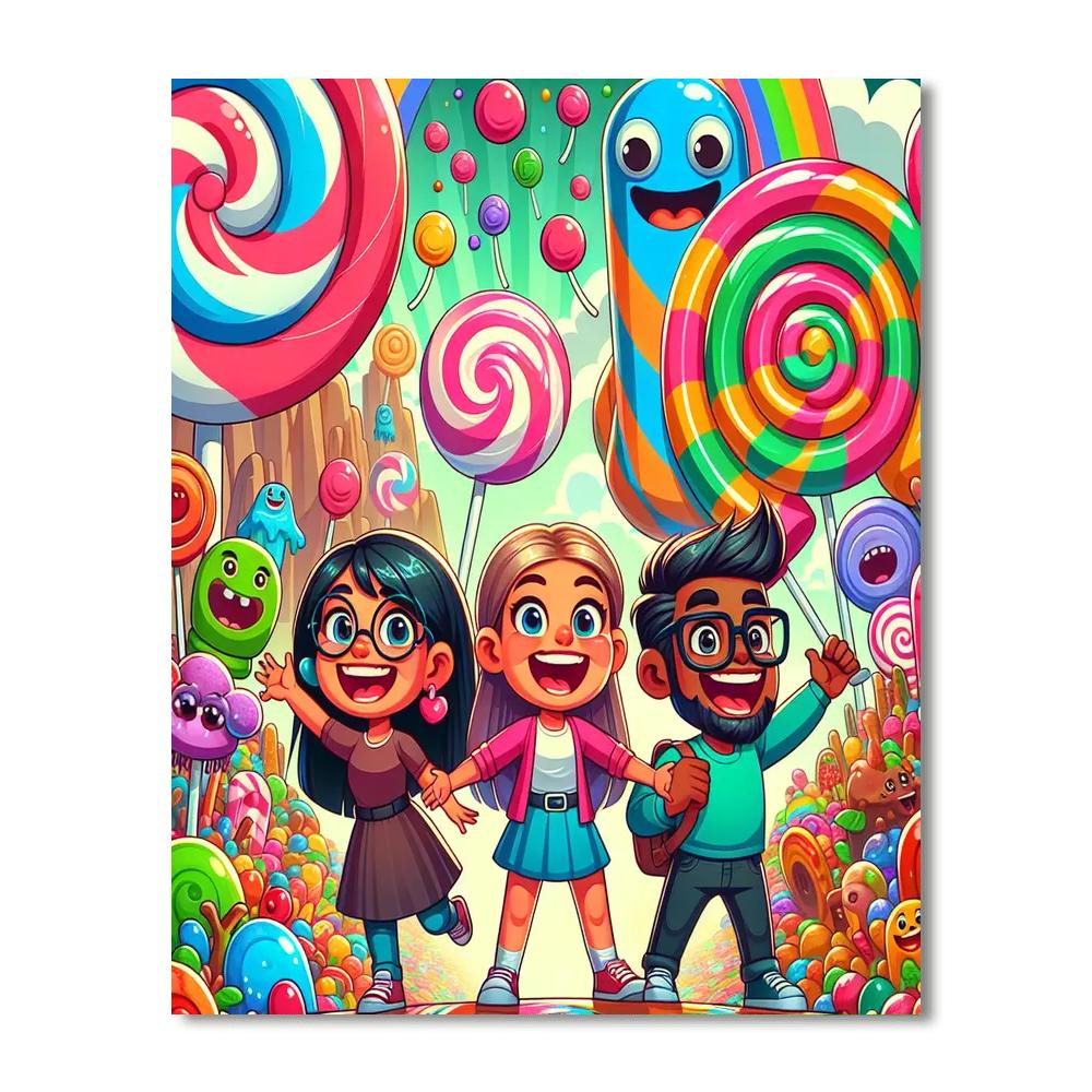 Adventures On Candy Island DIY Paint By Numbers