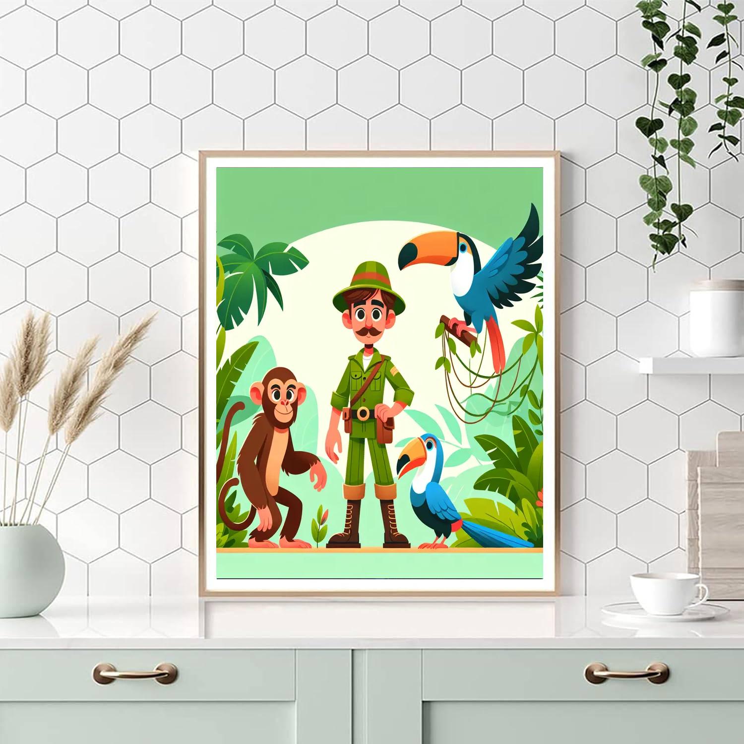 Explorers' Jungle Number Painting