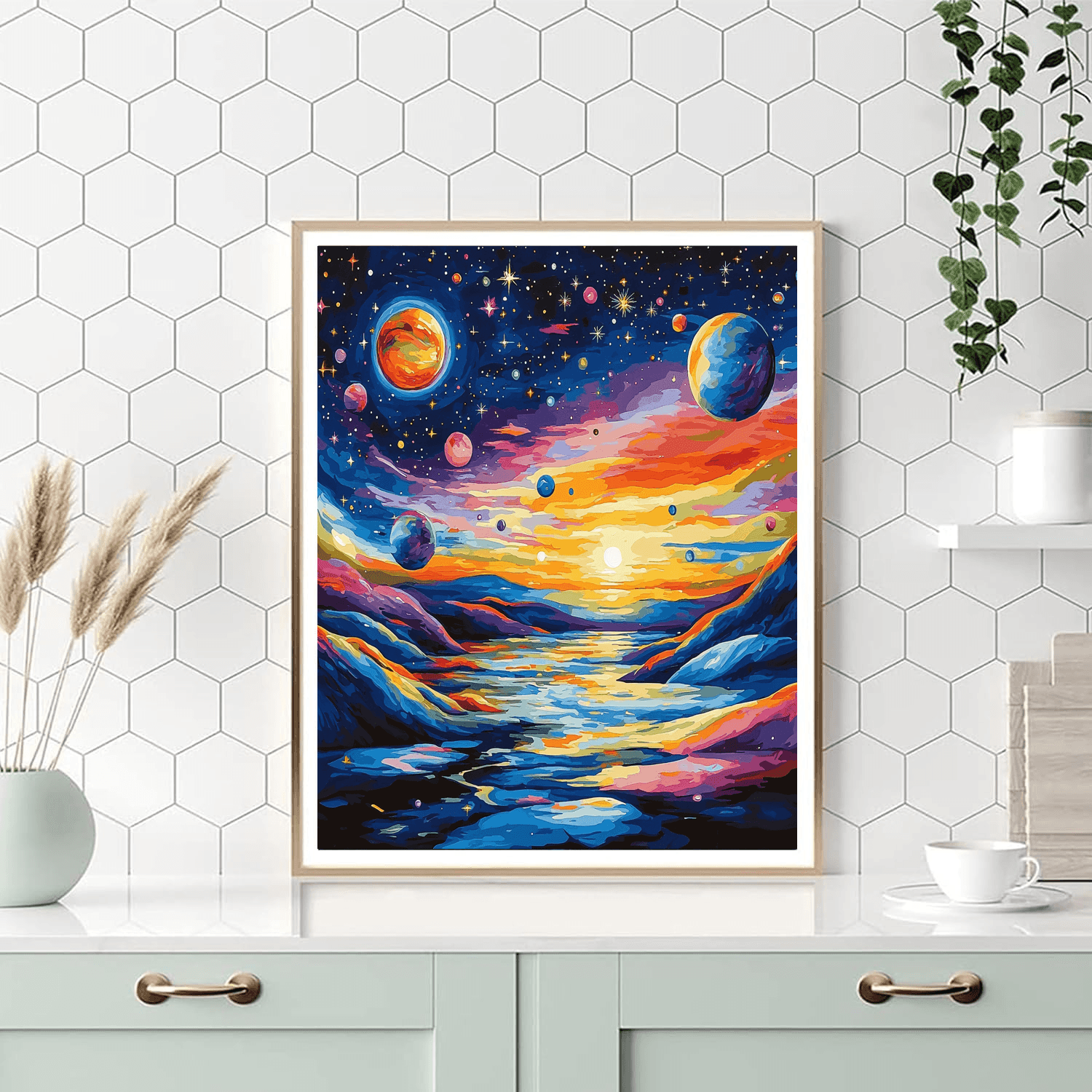 Wassily Kandinsky Inspired Futuristic Galactic Explorations  Paint By Number