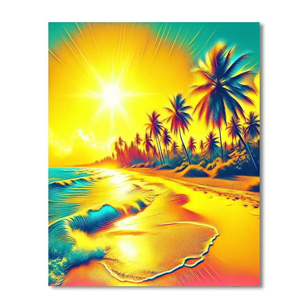 Sunny Beach Getaway Paint By Color
