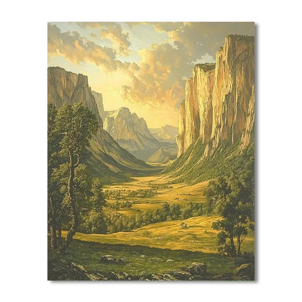 Thomas Cole Inspired Timeless Landscape  DIY Paint By Numbers