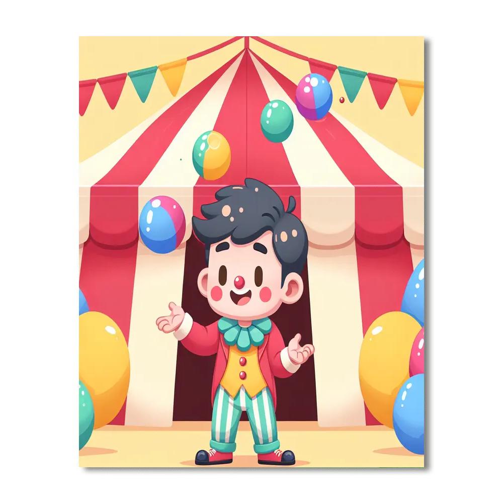 Silly Circus Day Painting Number Kit