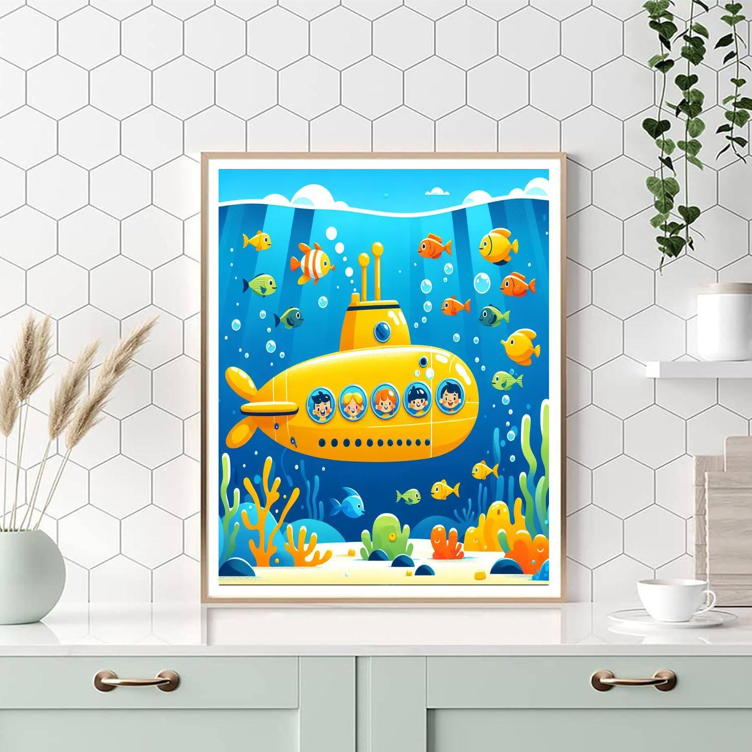 Bright Underwater Expedition Paint By Number