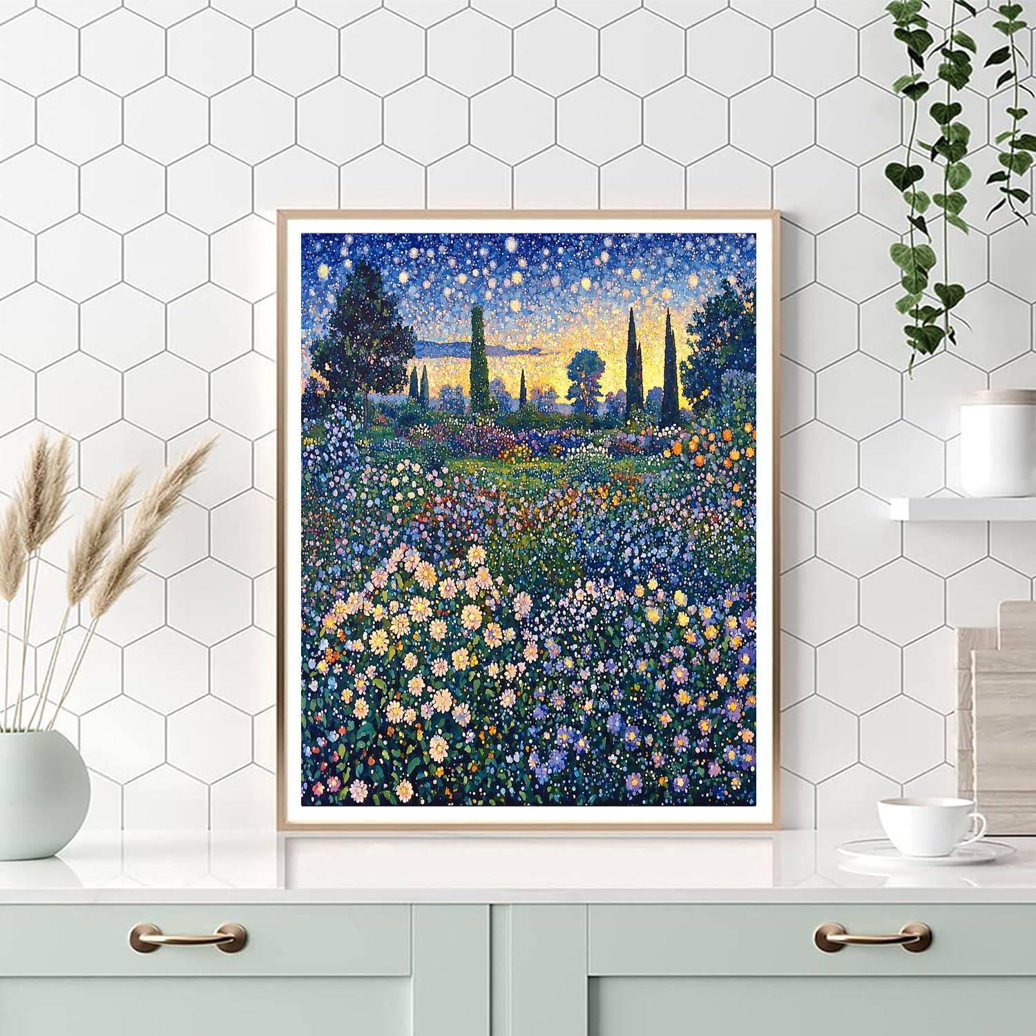 Georges Seurat Inspired Mystical Twilight Garden  Paint By Numbers Kits