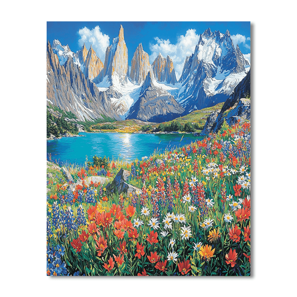 Hiking In Torres Del Paine Numbered Painting Kits