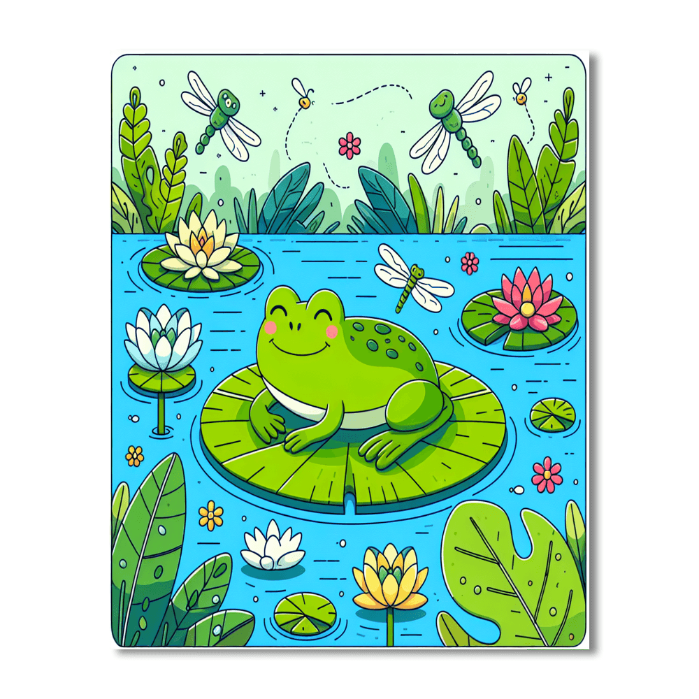 Smiling Garden Toad Paint By Numbers