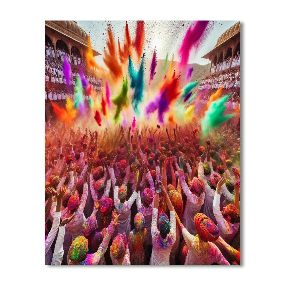 The Holi Festival Of Colors Painting By Numbers Kit