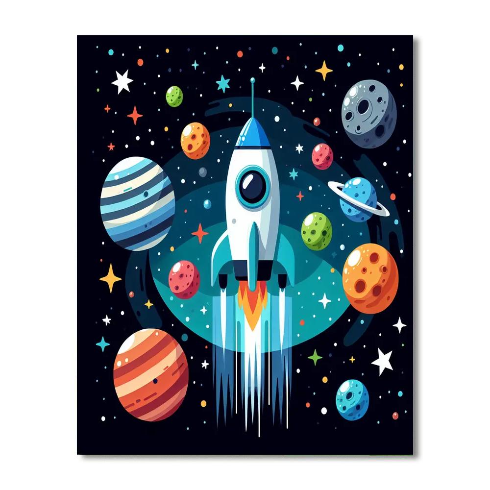 Space Frontier Expedition Numbered Painting Kits