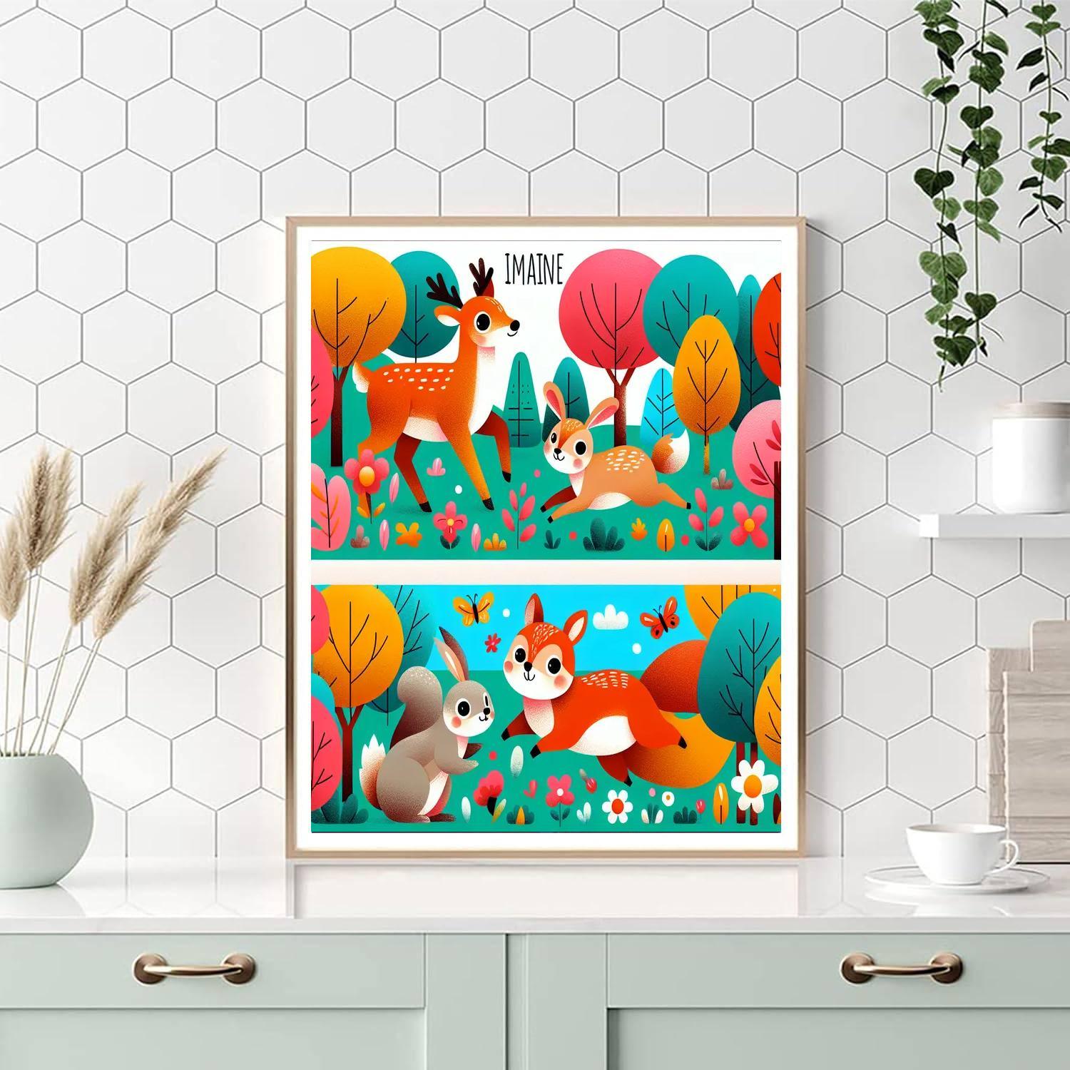 Adorable Woodland Animals Paint By Number