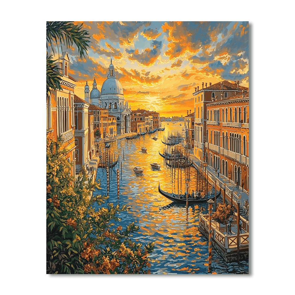 Canaletto Inspired Timeless Journey  Paint By Numbers Art