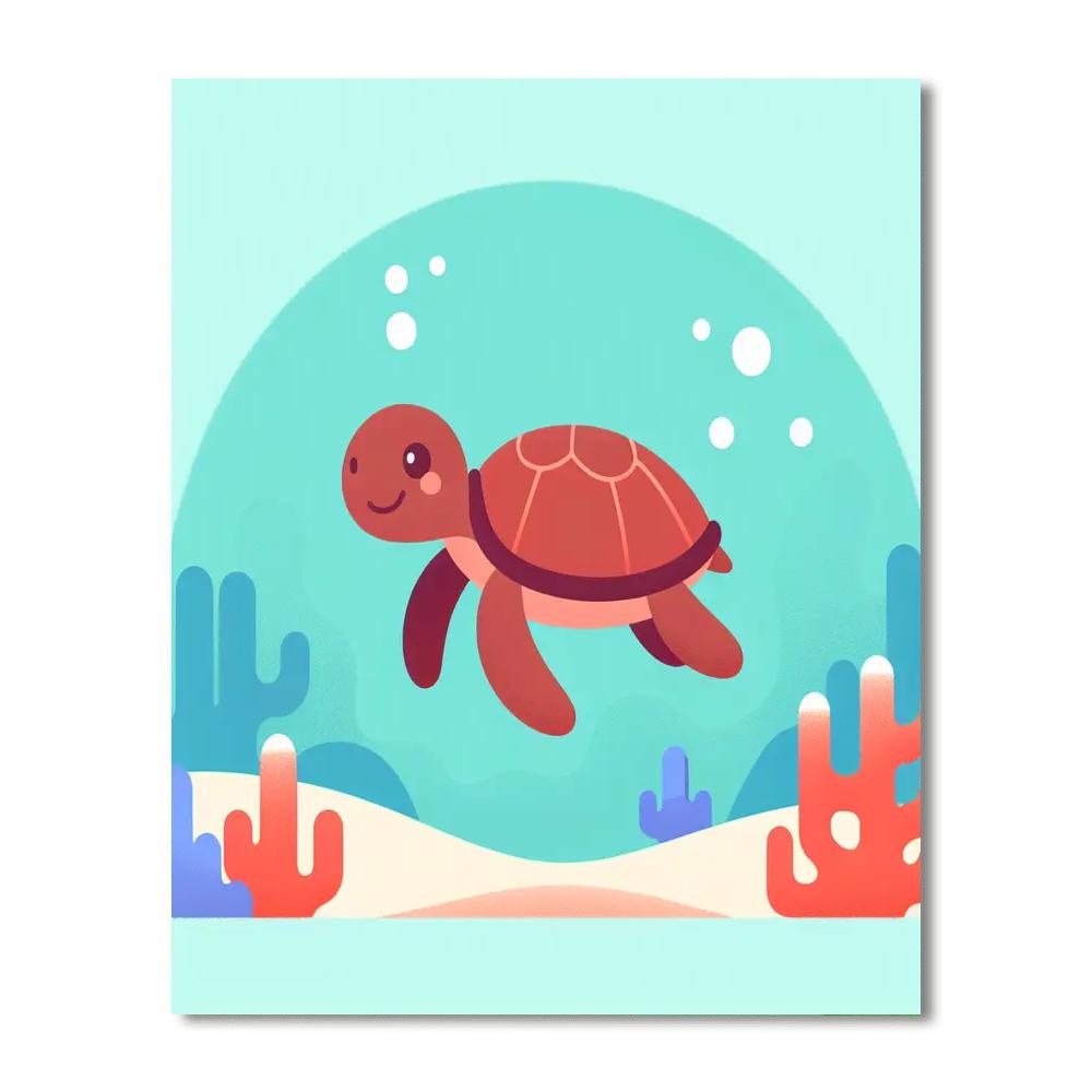 Gentle Giant Turtles Painting By Numbers Kit