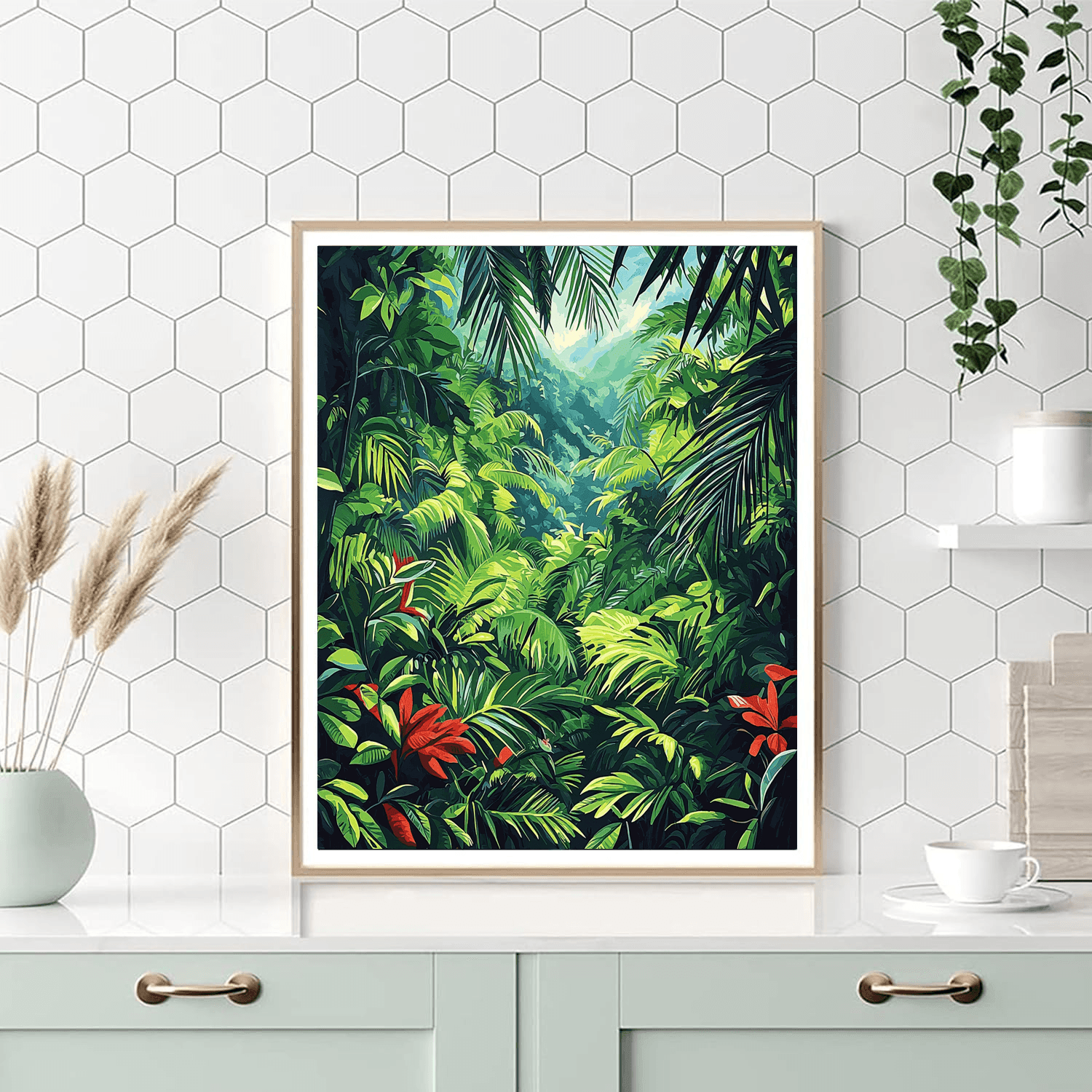 Frida Kahlo Inspired Lush Jungle  DIY Paint By Numbers