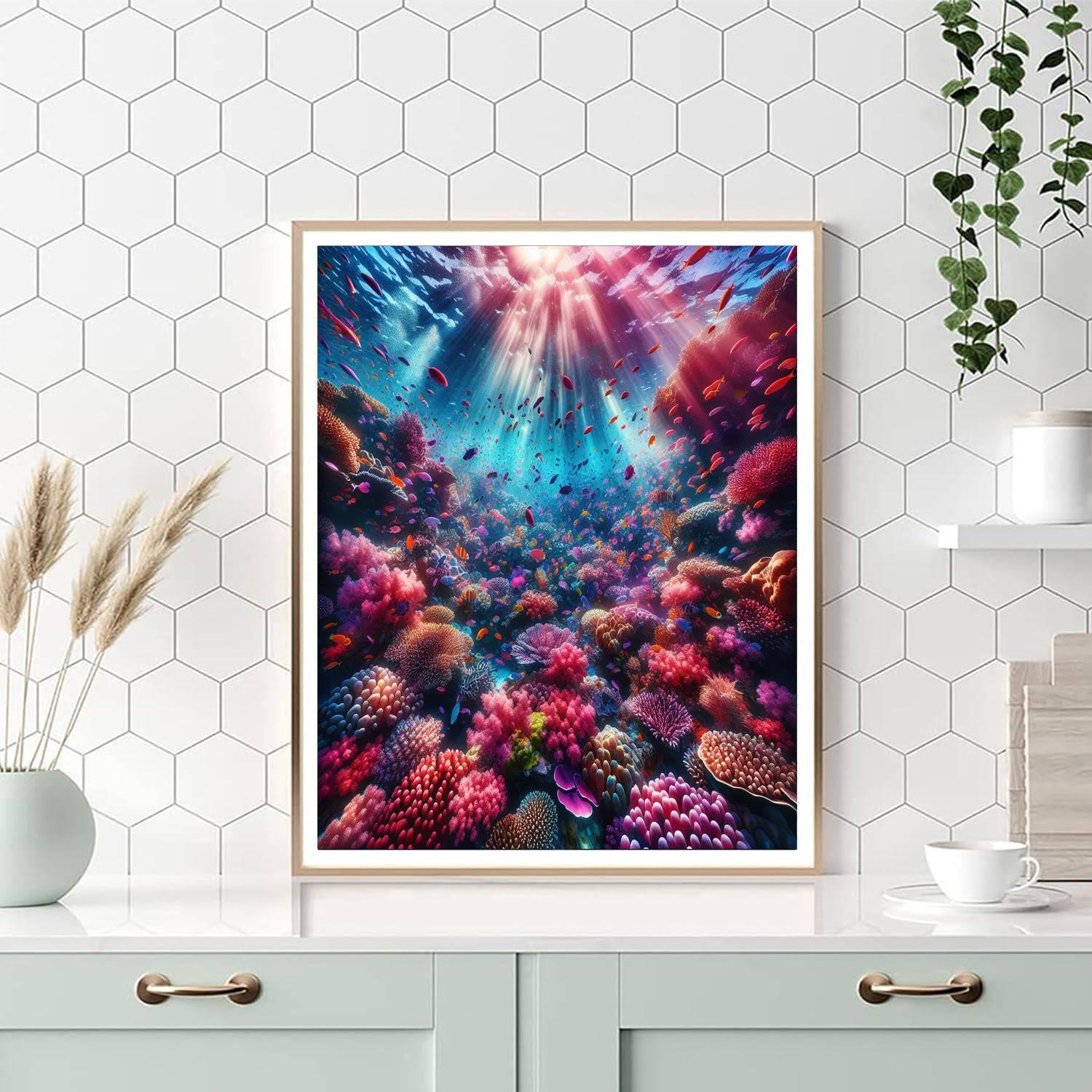 Underwater Coral Reef Wonderland Painting By Numbers Kit
