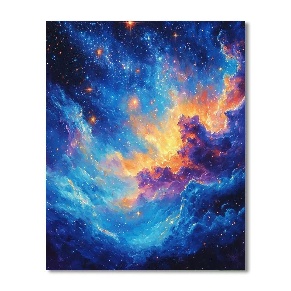 Leonardo Da Vinci Inspired Nebula Dreams  Paint By Numbers