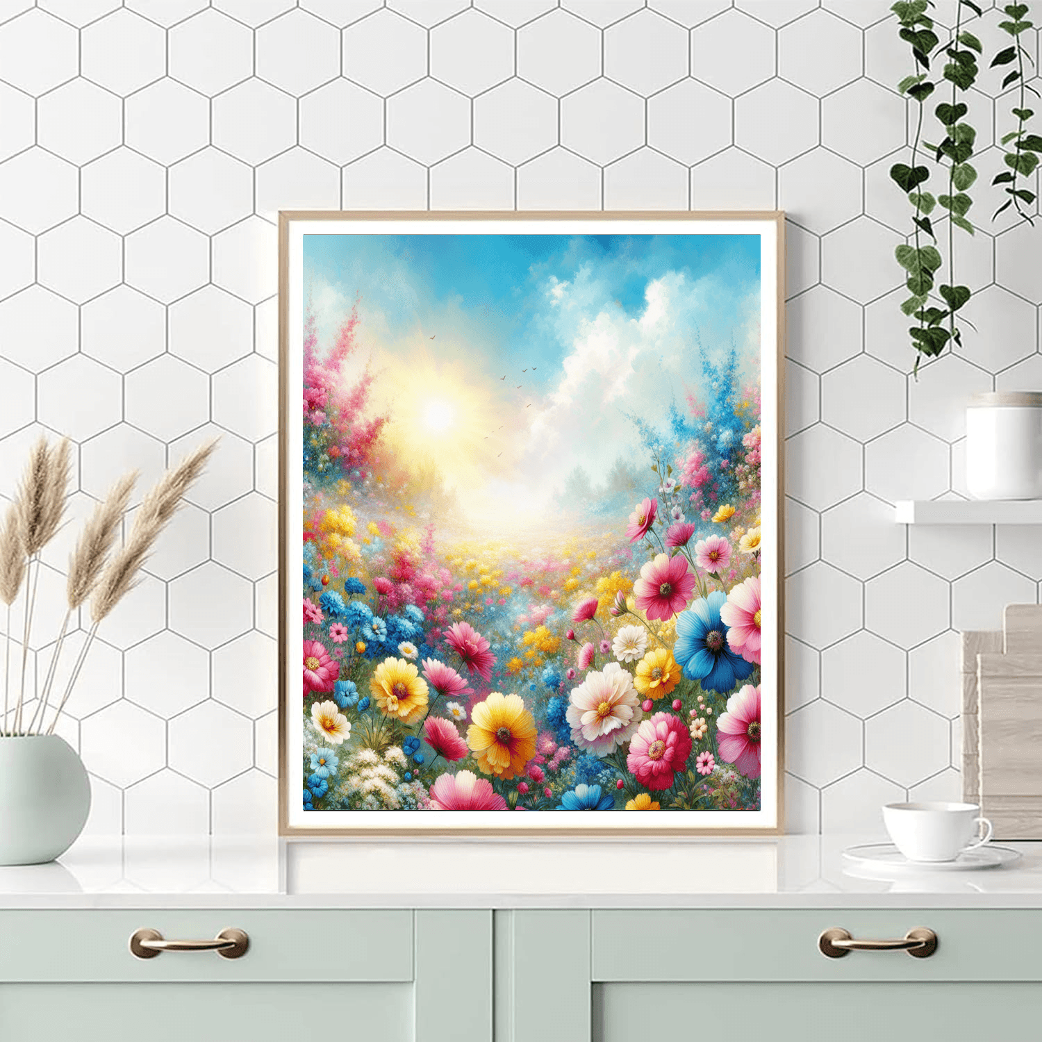Vibrant Flower Fields Painting By Numbers Kit